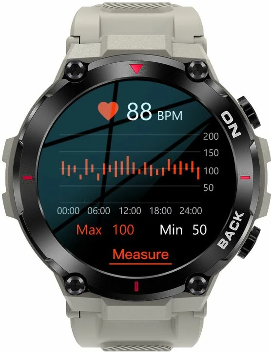 Smartwatch sportiv Giewont, gri