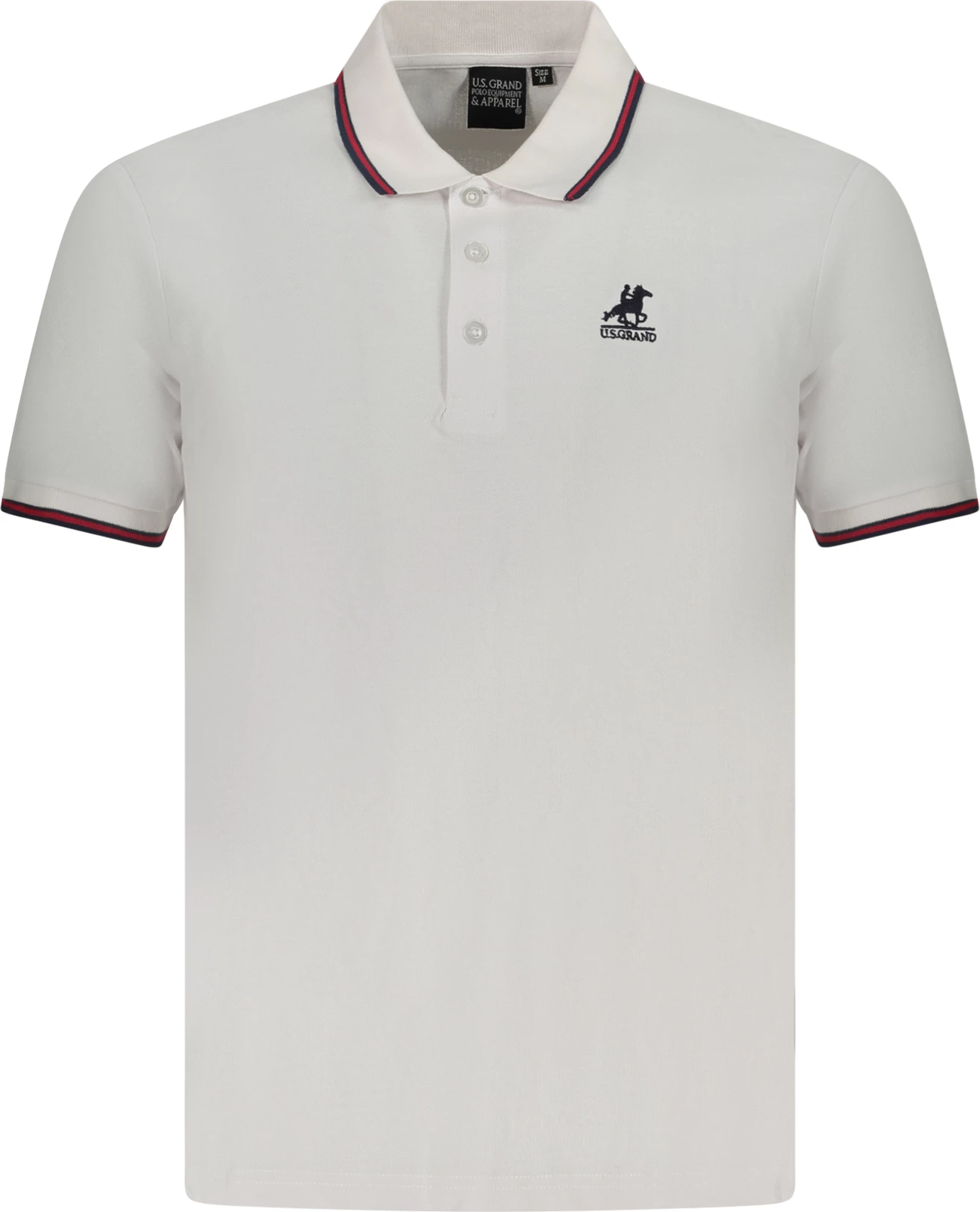 Maicë polo për meshkuj U.S. GRAND POLO, e bardhë