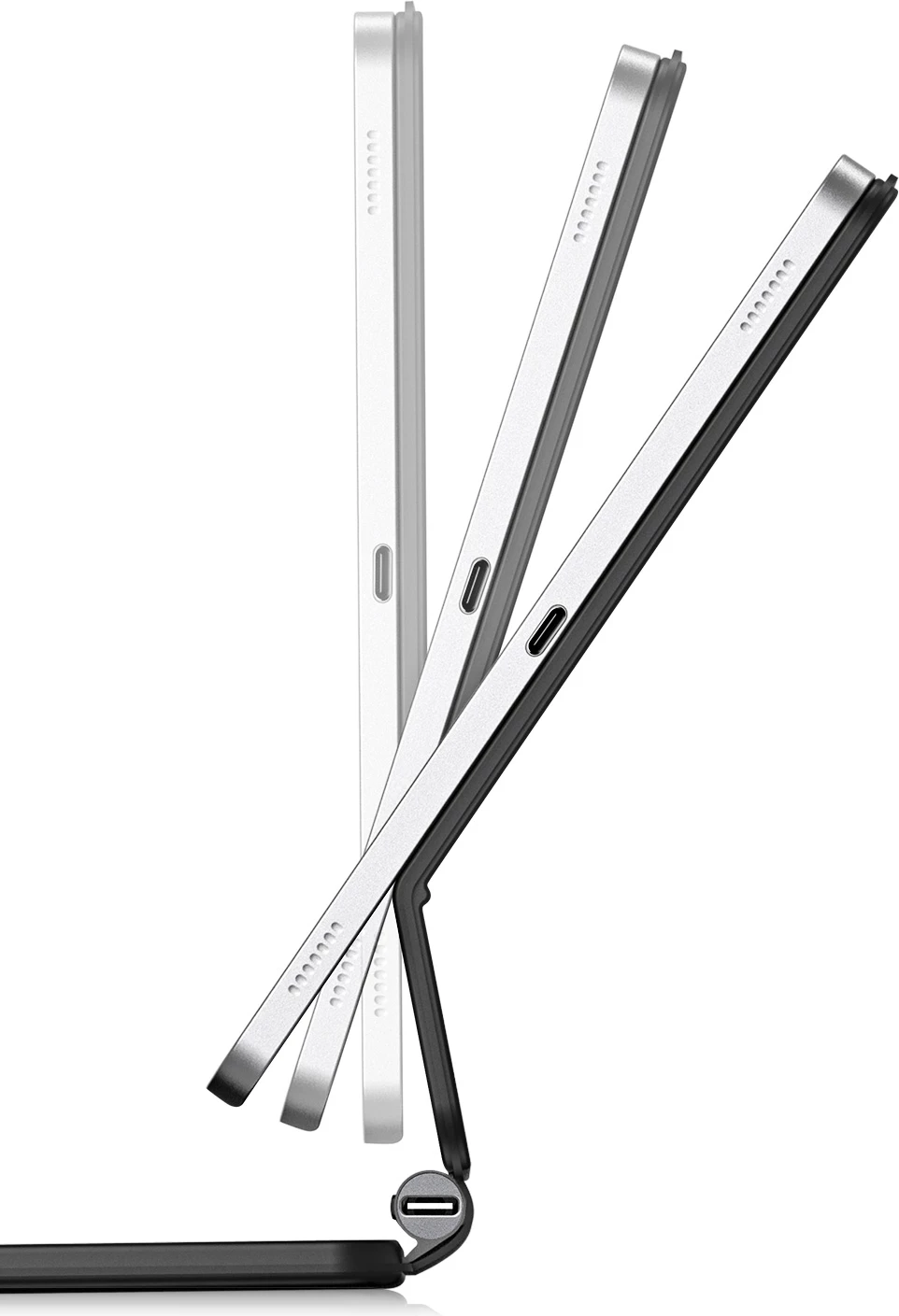 Mbështjellës me tastierë Bluetooth Dux Ducis MK Series për Samsung Galaxy Tab S9+, S8+, S7+, i zi