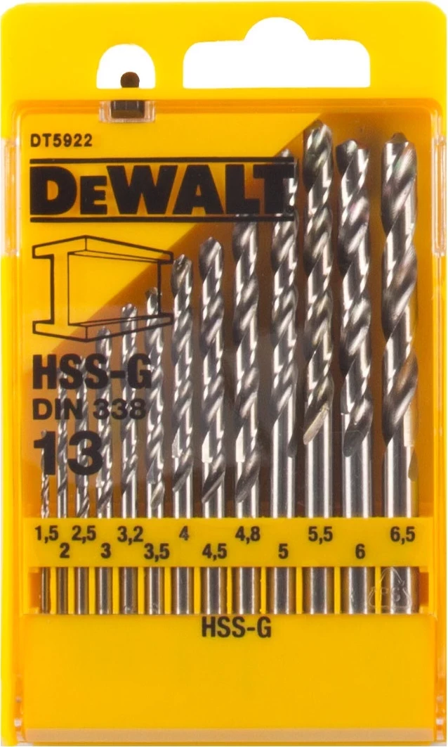 Set burgjish për metal Dewalt DT5922 1.5-6.5 mm 13 copë