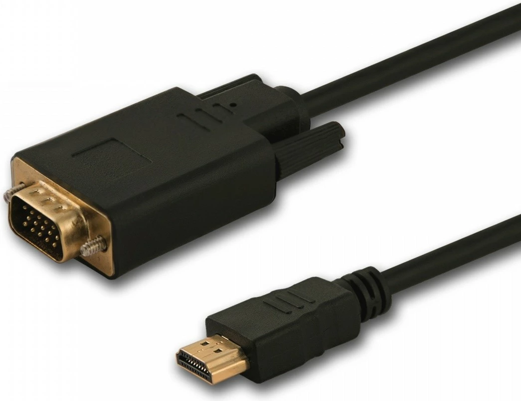 Adapter kabllo HDMI në VGA Savio CL-197 1.8m M/M, e zezë
