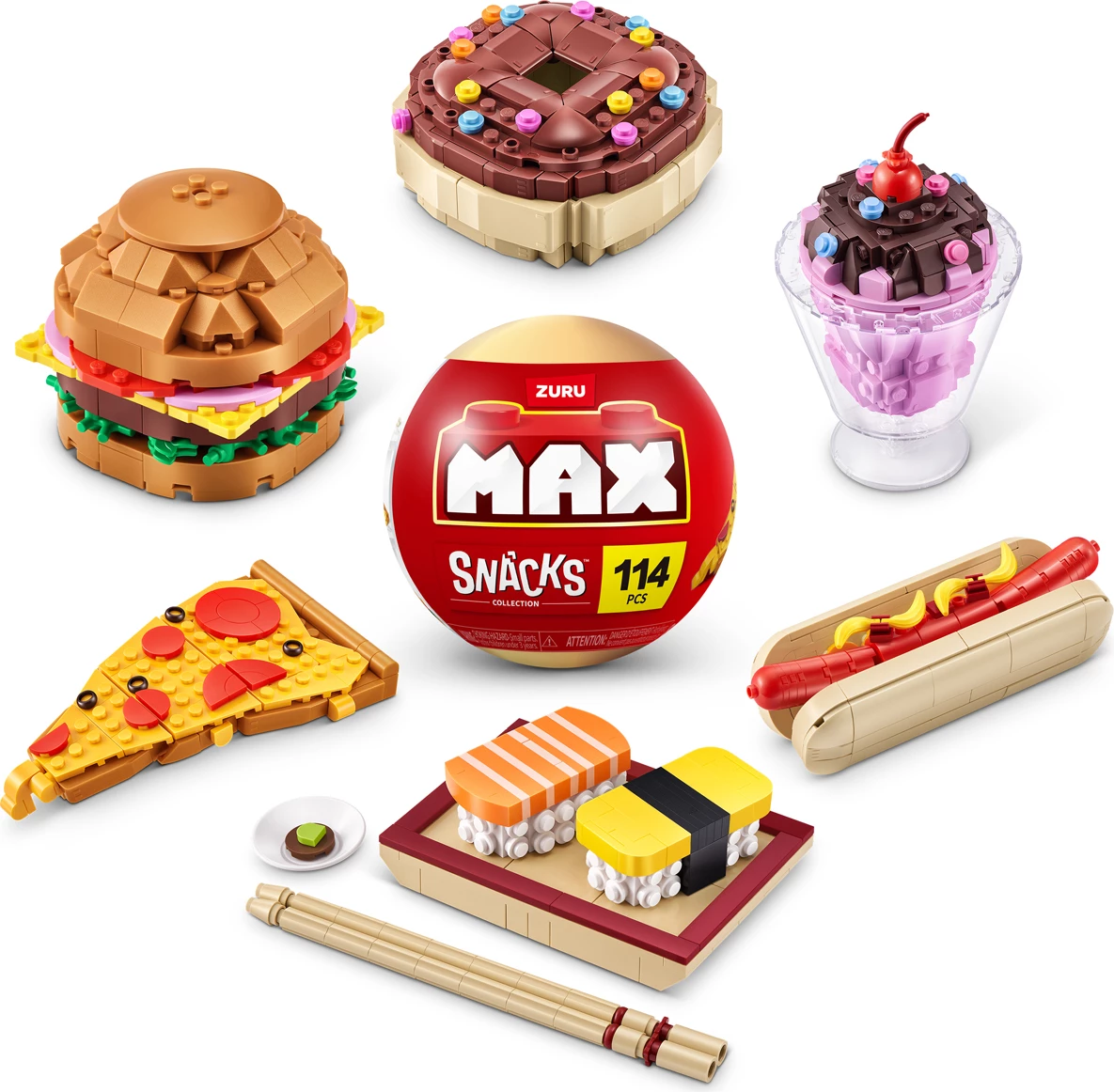 MAX Snacks Collection – Kapsulë Misteri Ndërtimi nga ZURU (Stilet Ndryshojnë)