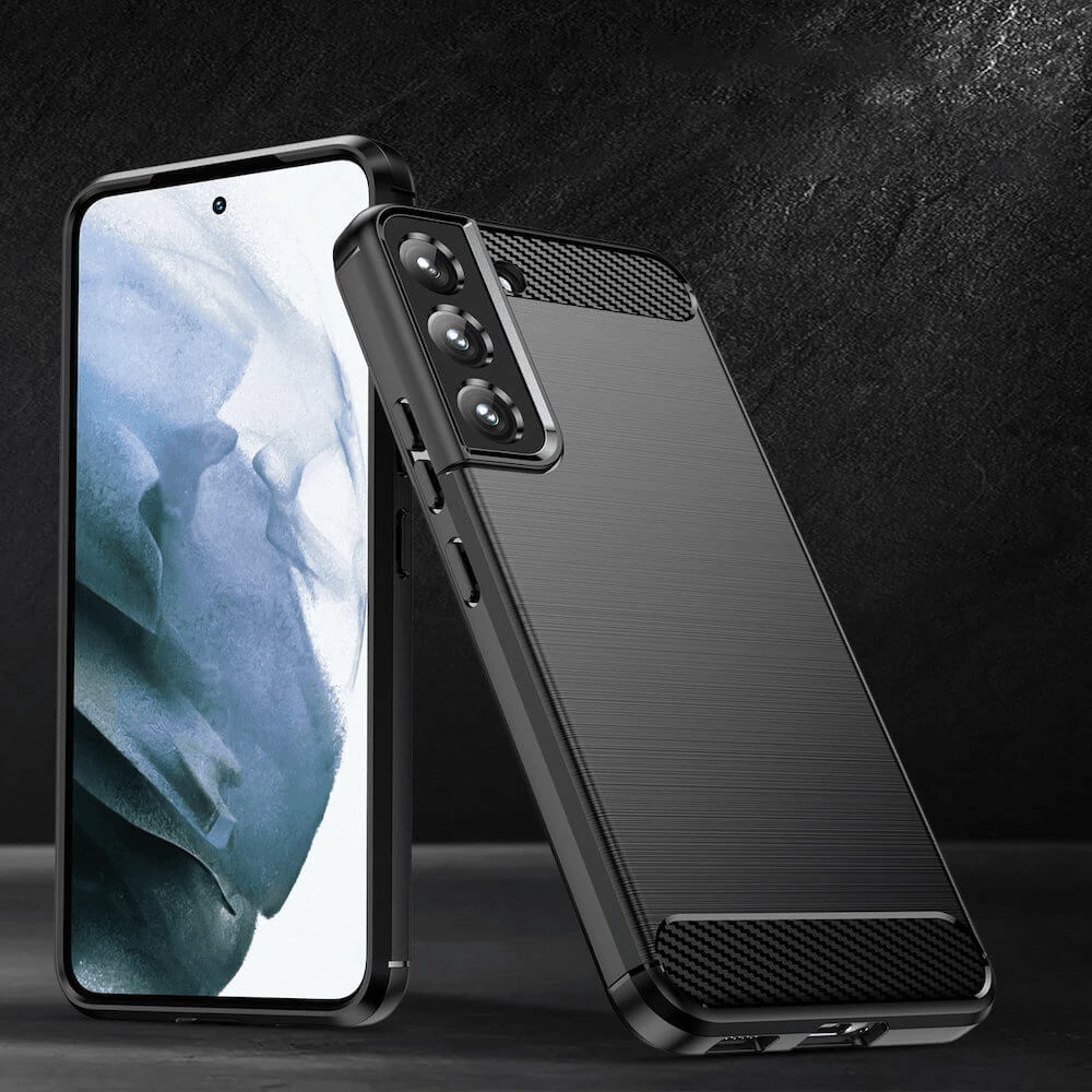 Mbështjellës silikoni HAVANA për Samsung Galaxy A35, karbon mat, zi