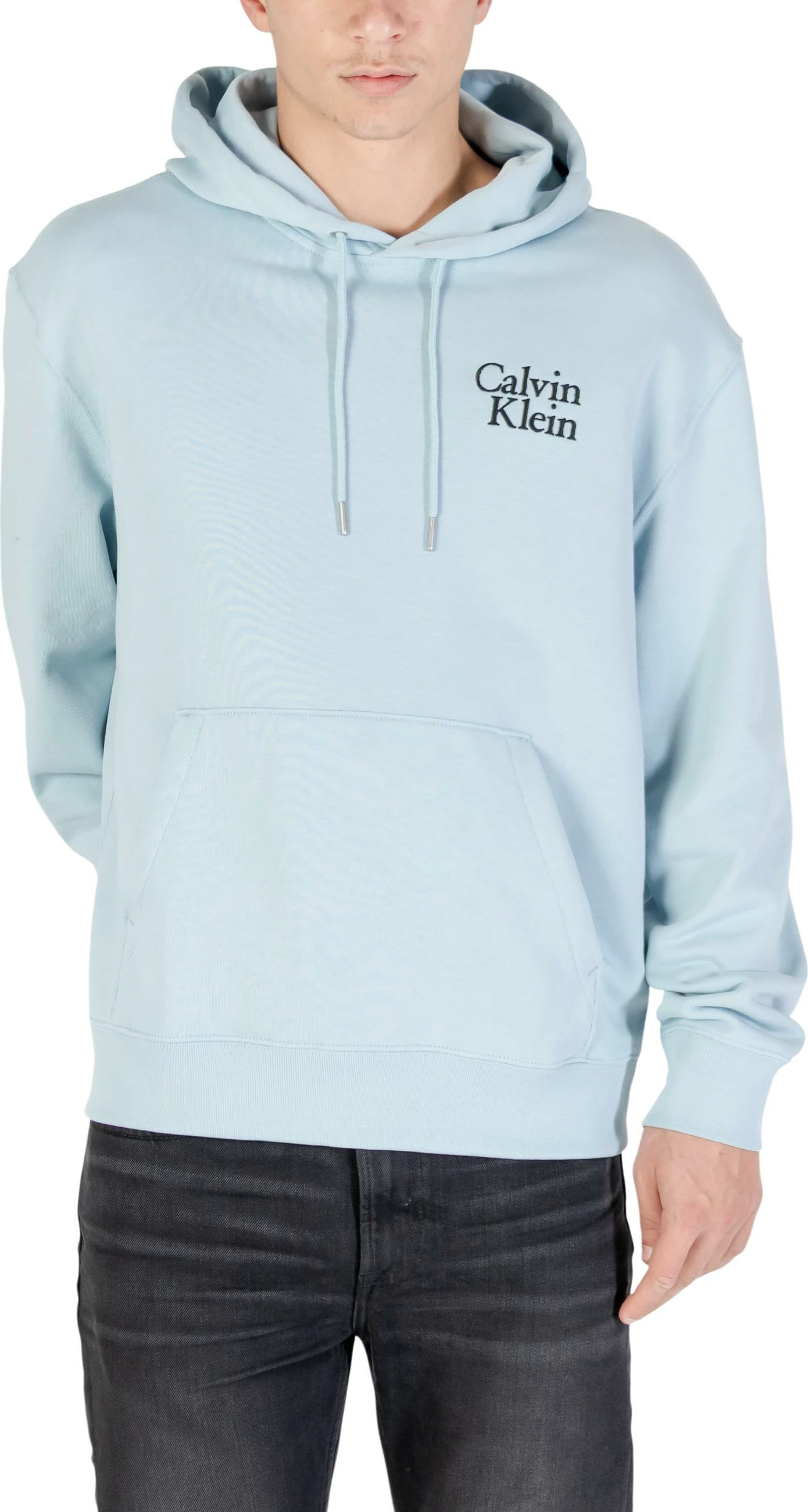 Duks me kapuç për meshkuj Calvin Klein Jeans LS EU 350TERRY CALVI LV04RC295G, blu e zbehtë