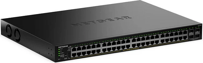 Switch NETGEAR GS348TPv2, 48x Gigabit PoE+ + 4x SFP, 380W, Rack 1U, i zi
