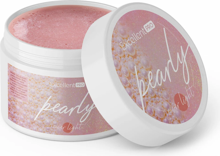 Xhel ndërtues për thonj Excellent PRO Pearly Gel Cover Light për femra, 15g