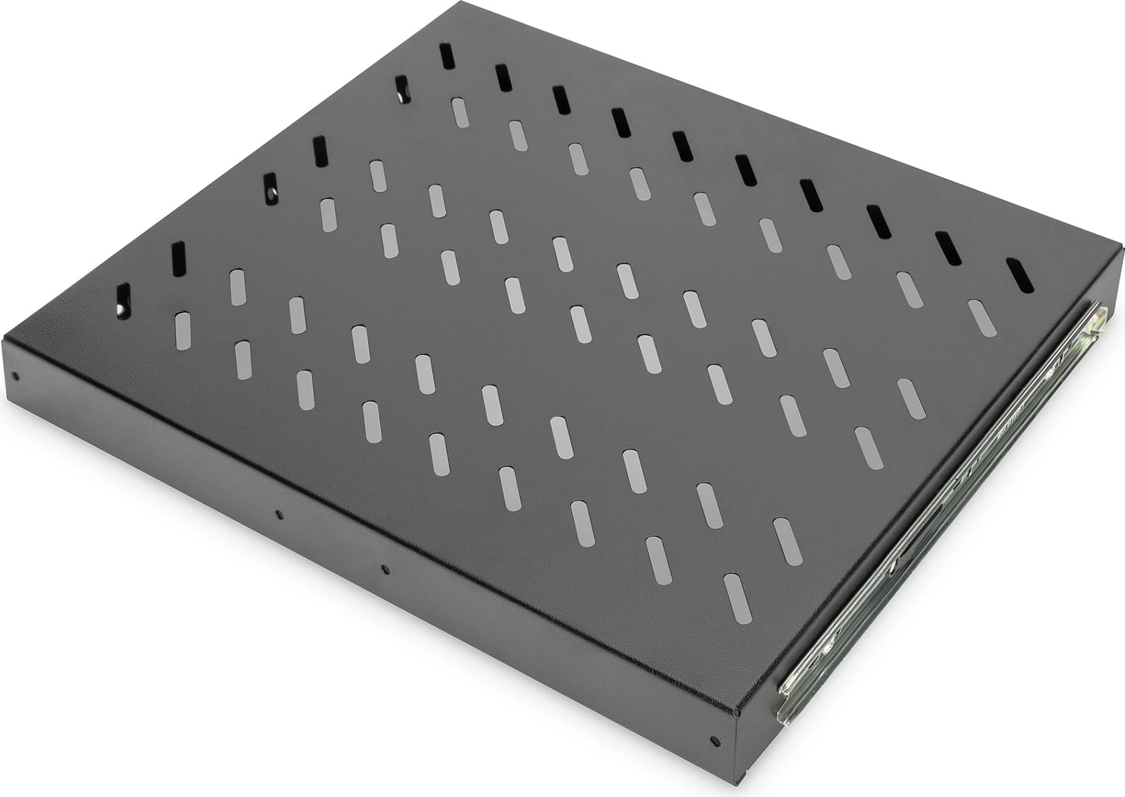 Raft i lëvizshëm Digitus 1U 19 inç, 25kg, i zi