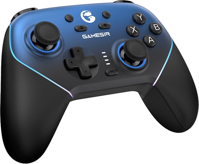 Kontroller lojrash pa tel, GameSir, SuperNova T4n Pro, PC/Nintendo Switch/iOS/Android, 2.4 GHz/Bluetooth/USB-C, 1000 Hz, bateri 1000 mAh, me stacion karikimi, blu