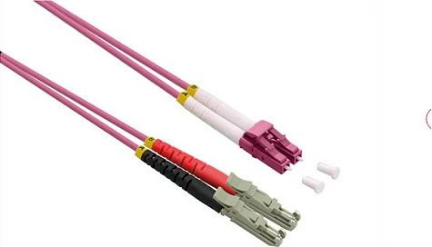 Kabllo fibrë optike ROLINE 21159471, OM4, E-2000 (LSH) në LC, full duplex, 1m, vjollcë