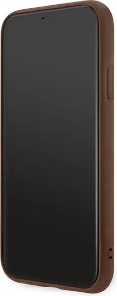 Mbështjellës Guess 4G Metal Gold Logo për iPhone 11/XR 6.1", Kafe