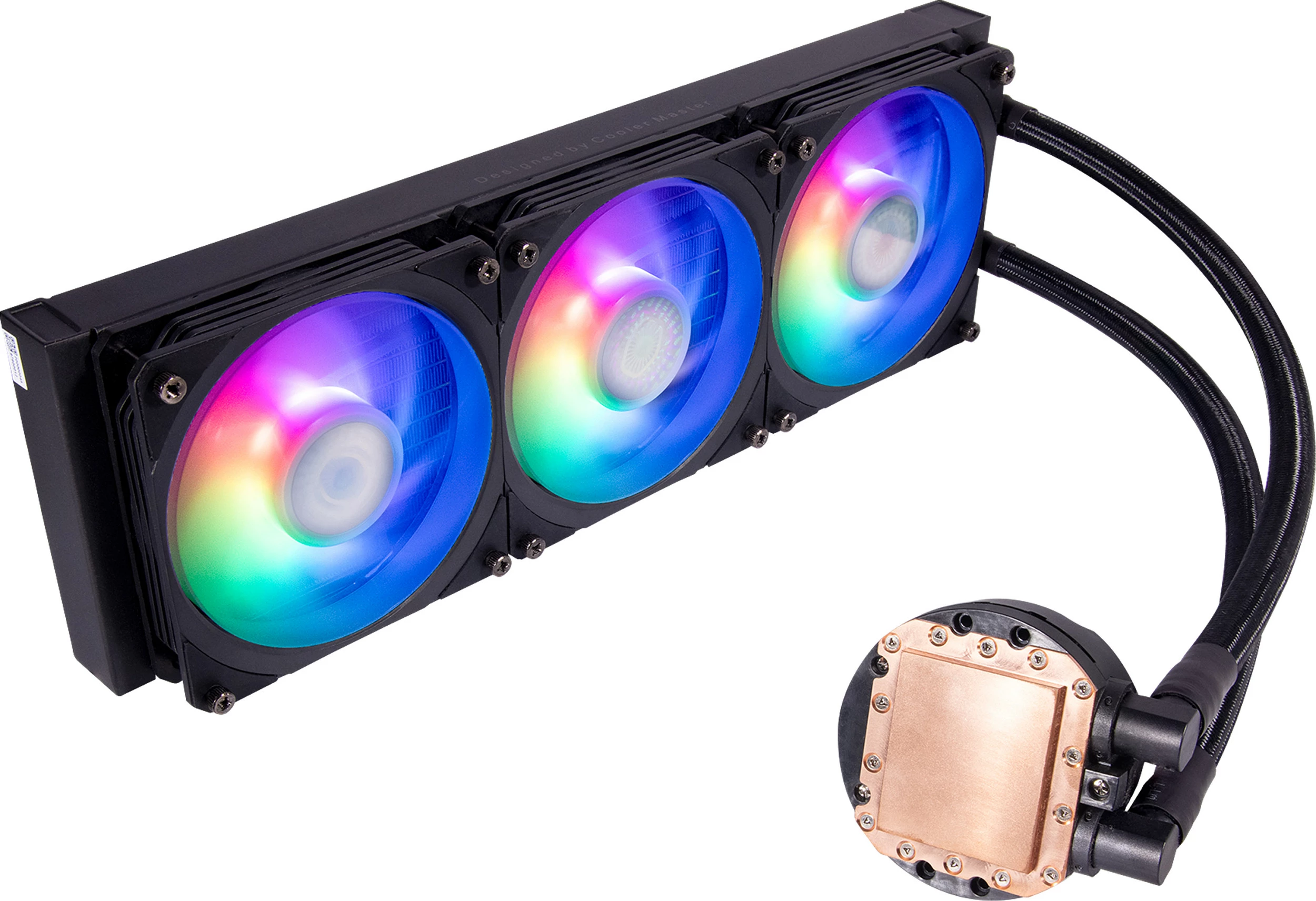 Ftohës uji AIO Cooler Master MasterLiquid PL360 FLUX, 360mm, 3x120mm PWM, RGB, LGA1700/LGA1200, e zezë