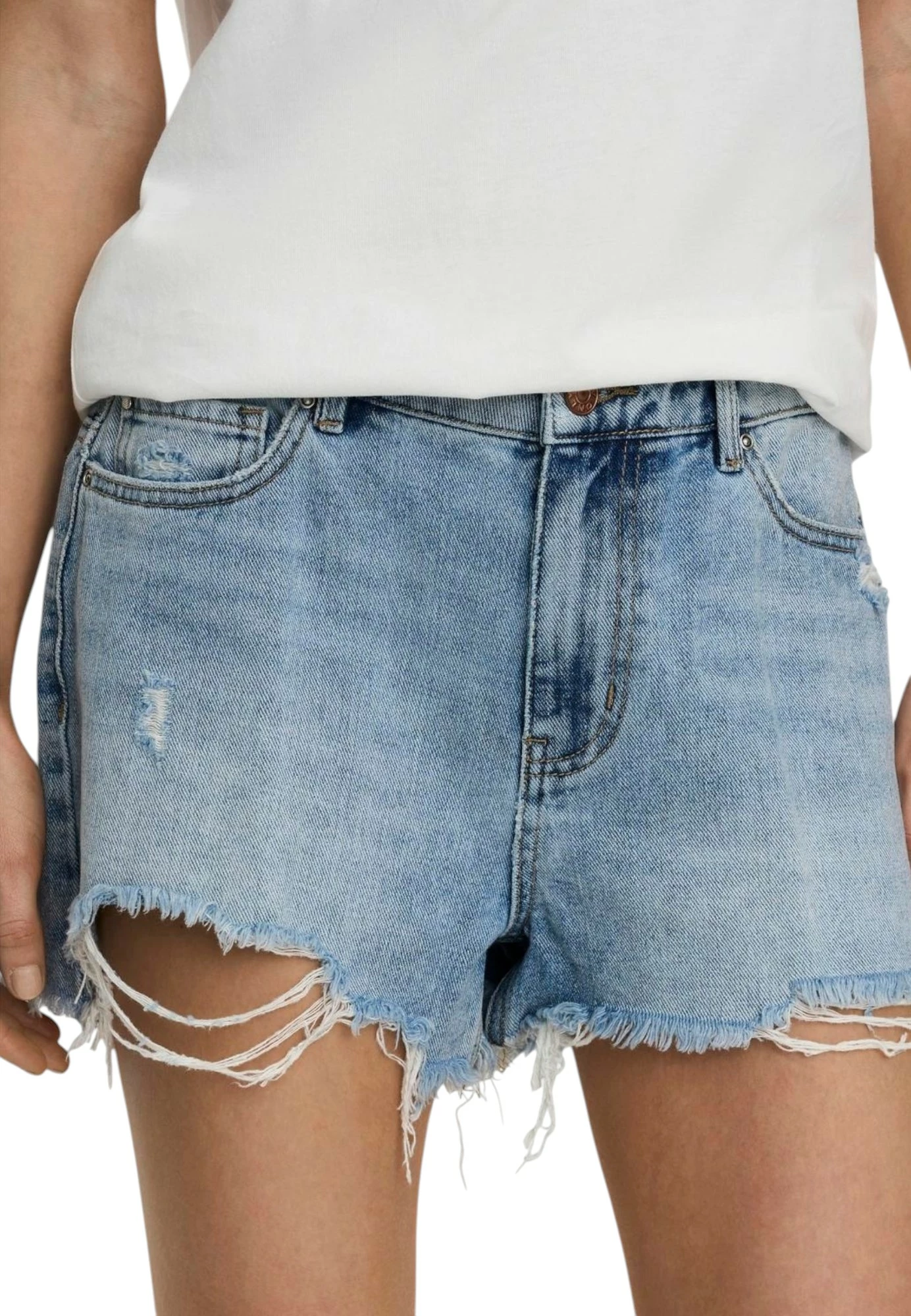 Shorce xhinsi për femra Only ONLPACY HW DNM 15256232, blu e çelët [Madhësia: M]