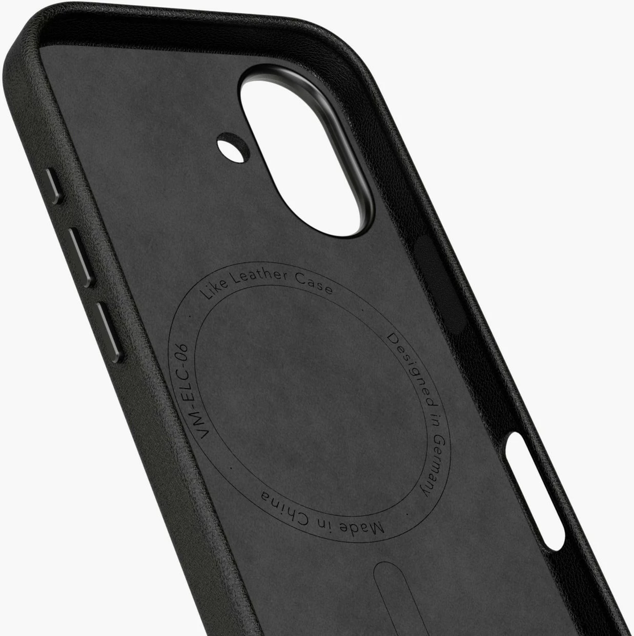 Mbështjellës Vonmählen Like Leather për iPhone 17, i zi