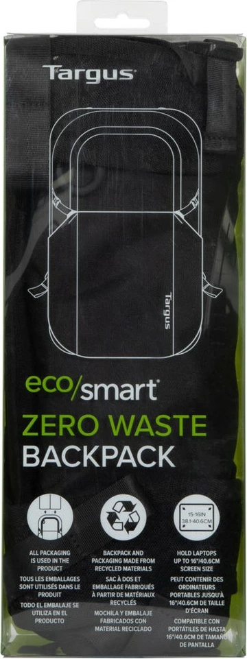 Çantë shpine Targus Zero Waste 15-16 inç, 21L, e zezë