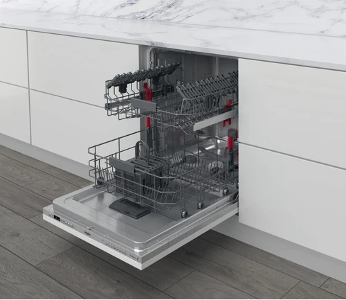 Enëlarëse e integrueshme plotësisht Whirlpool WI 7020 P, 14 sete, 60 cm, Argjendtë