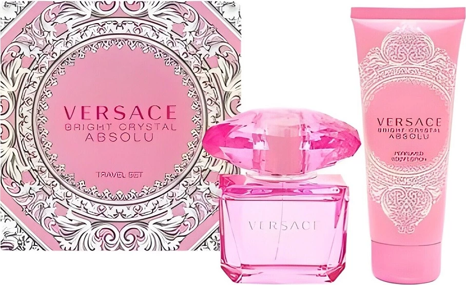 Set Eau de Parfum për femra Versace Bright Crystal Absolu 90ml + balsam trupi 100ml