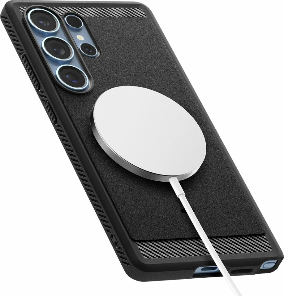 Mbështjellës Spigen Rugged Armor Mag për Samsung Galaxy S25 Ultra, Zi