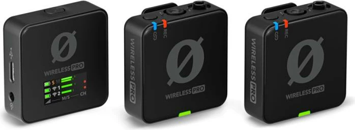 Mikrofon pa tel RØDE Wireless PRO (WIPRO), rreze 260 m, e zezë, set 2 transmetues + 1 marrës