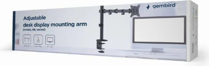 Krah monitori Gembird MA-D1-01 për tavolinë, 17-32", deri 9 kg, i zi