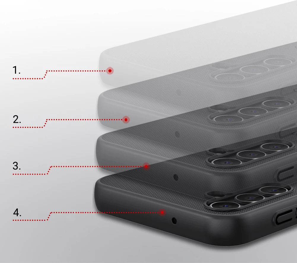 Mbështjellës Nillkin Super Frosted Shield për Samsung Galaxy A14 5G / Galaxy A14, i zi