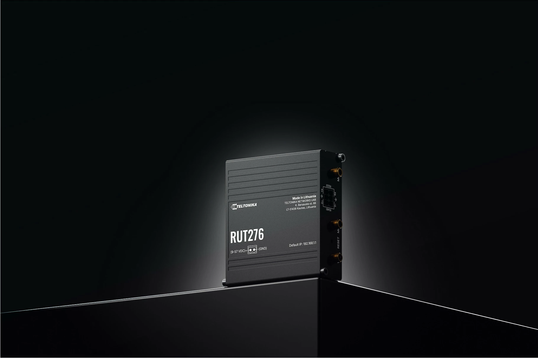 Router industrial Teltonika RUT276, 5G/4G, 2x Fast Ethernet, Wi‑Fi, DIN-rail/Wall, i zi