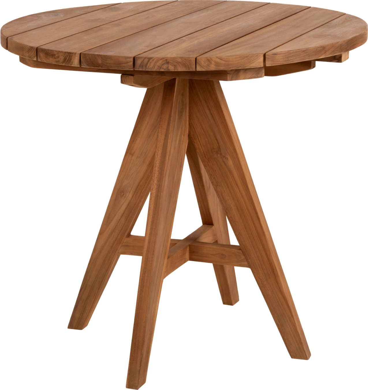 Tavolinë e rrumbullakët për jashtë, LEO, dru teak, FH9623.11, 80x80x75H cm