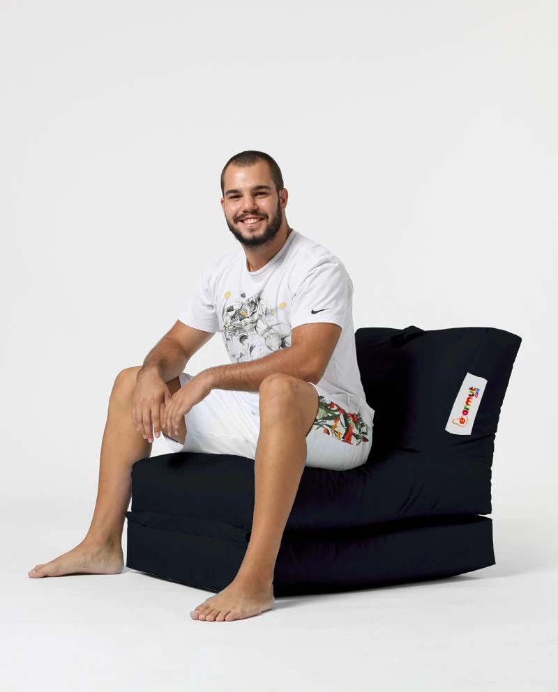 Puf për kopsht, Atelier del Sofa, Siesta Sofa Bed, ngjyrë e zezë