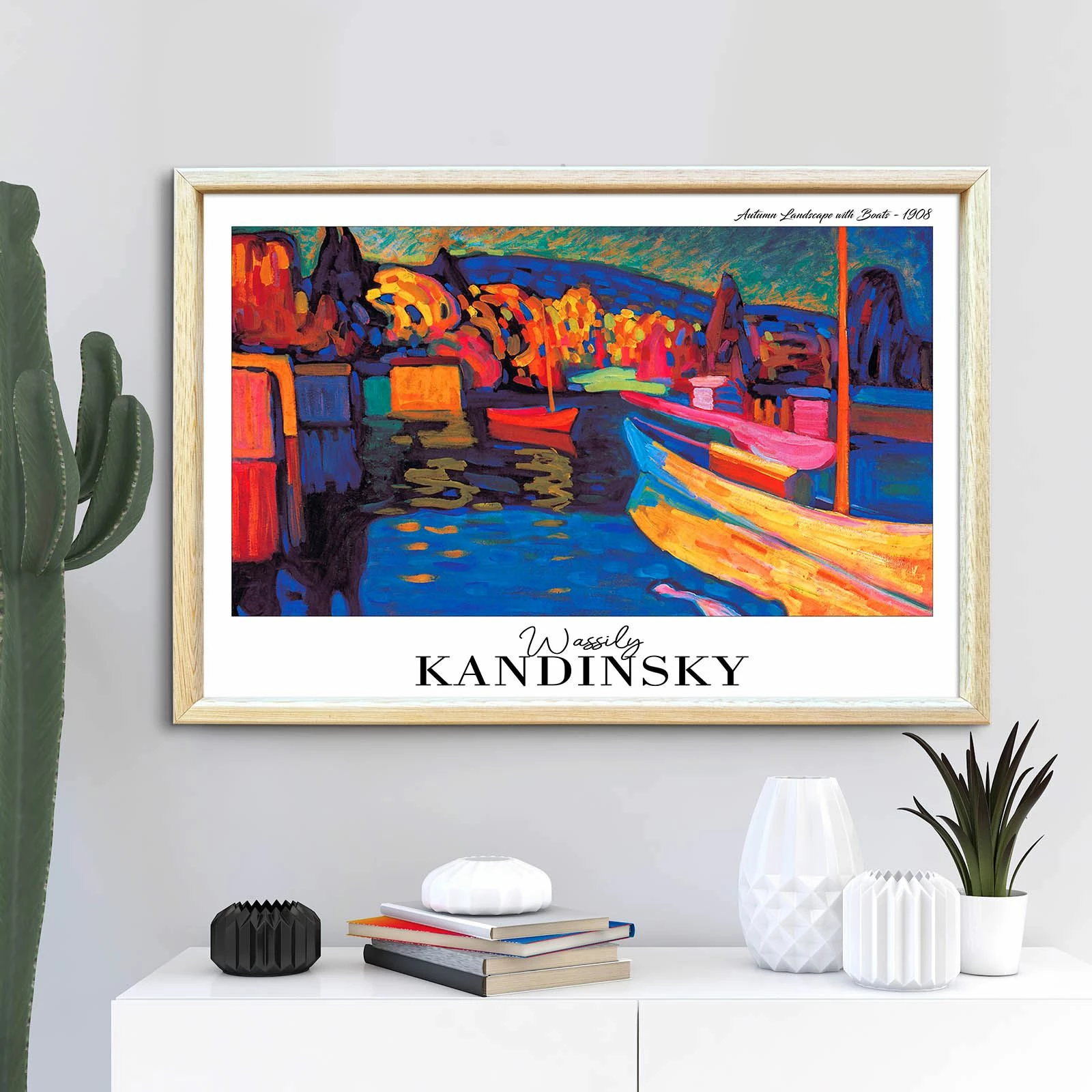 Pikturë dekorative me kornizë Wallity, 4262AHSKANDINSKY-011, shumëngjyrëshe, 42x62cm