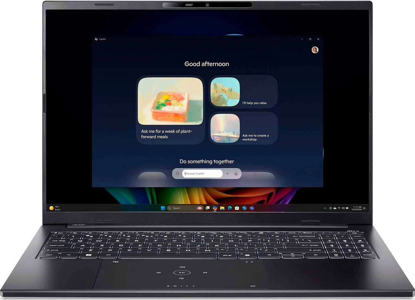 Laptop Acer Swift Go 16 AI SFG16-74-756J, Core Ultra 7, 16GB RAM, 1TB SSD, 16" OLED, gri e mbylltë