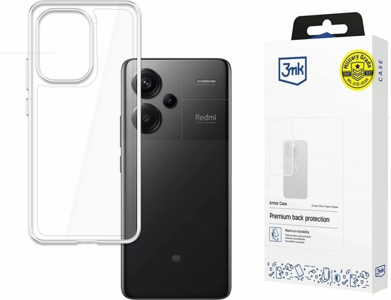 Kuti mbrojtëse 3mk Protection Armor Case për Xiaomi Redmi Note 13 Pro+, transparente