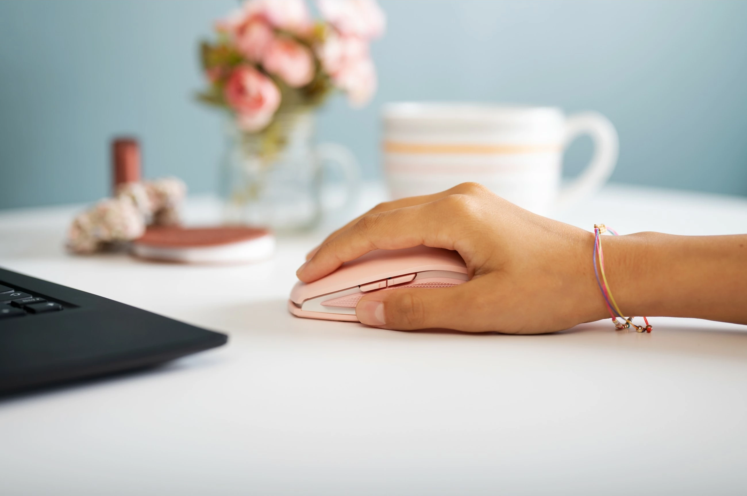 Maus Cherry GENTIX BT, Optik, Bluetooth, 2000 DPI, Rozë