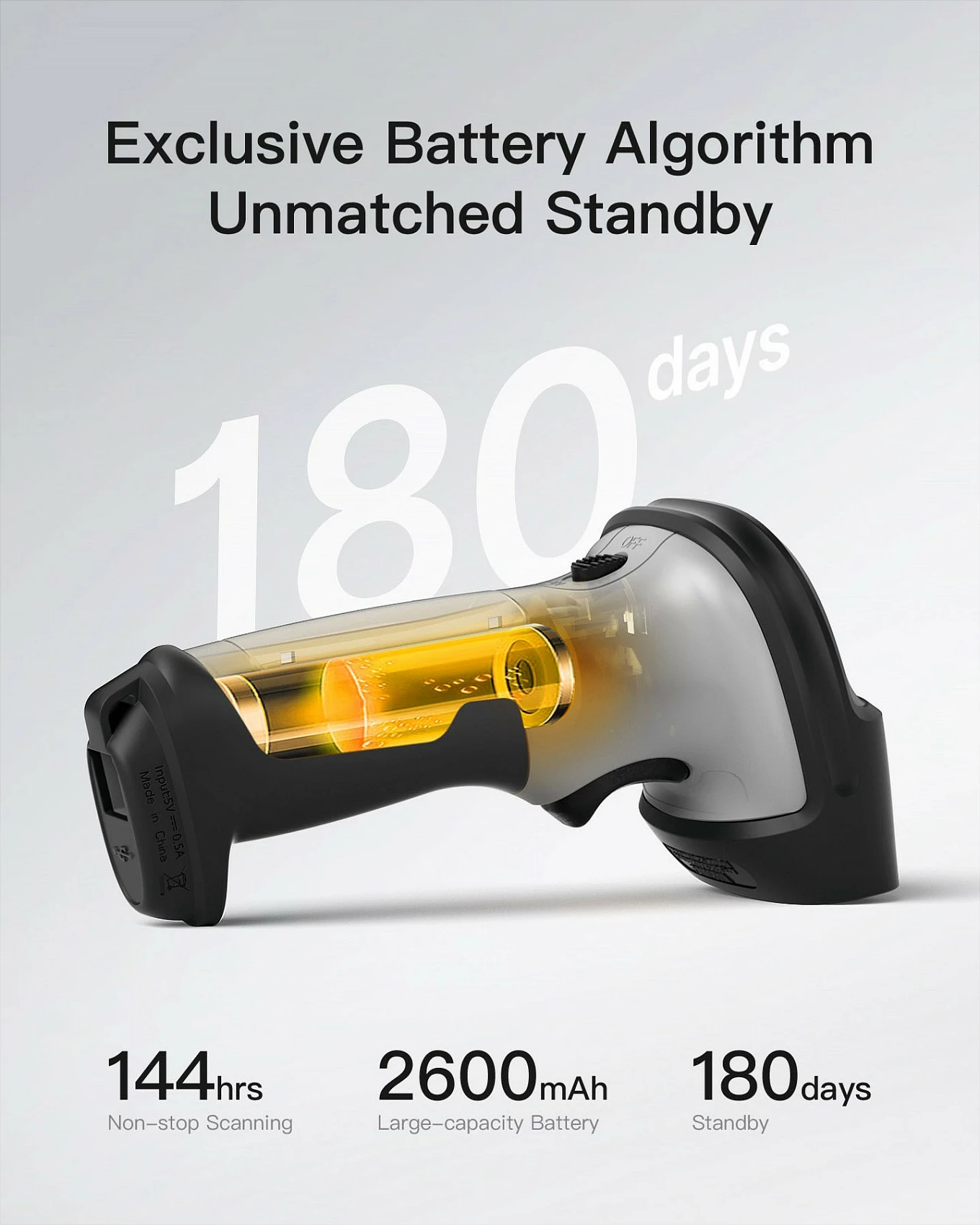Skaner barkodi Inateck BCST-70-AI, 1D Laser, Bluetooth/USB, 2600mAh, zi/gri 6