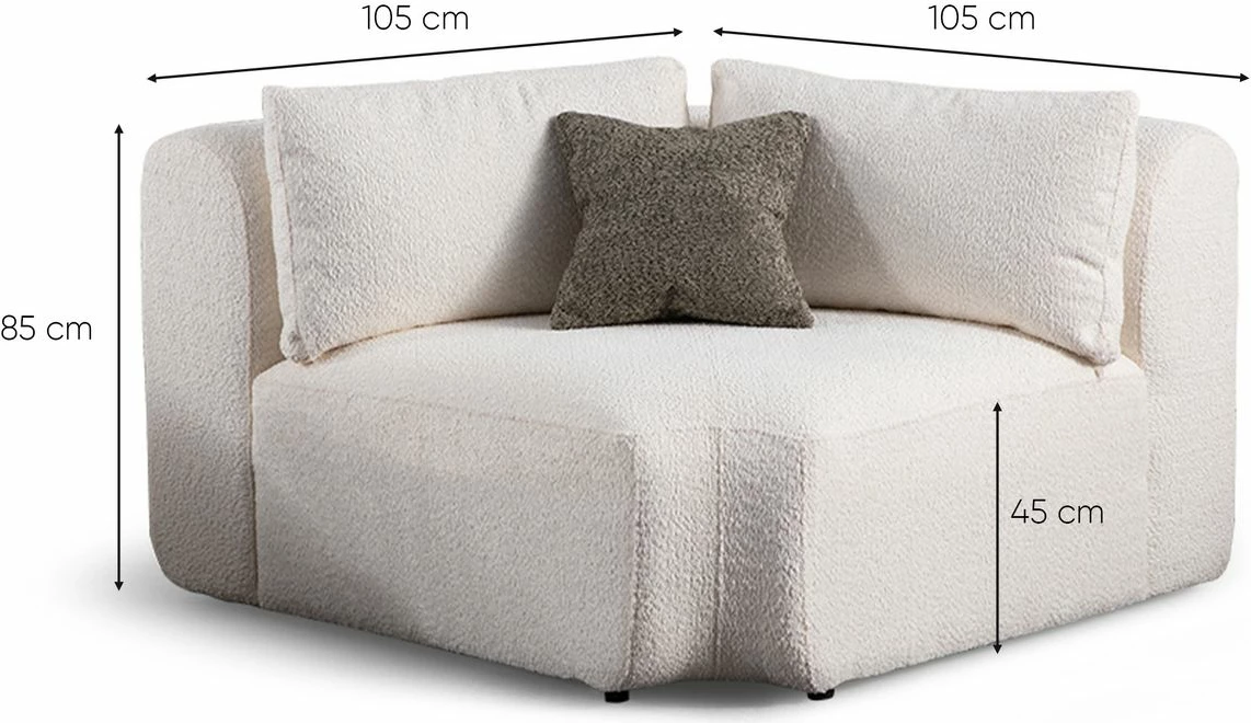 Këndare Sofia, Atelier del Sofa, e bardhë (L1 + C + O1 + 1R)