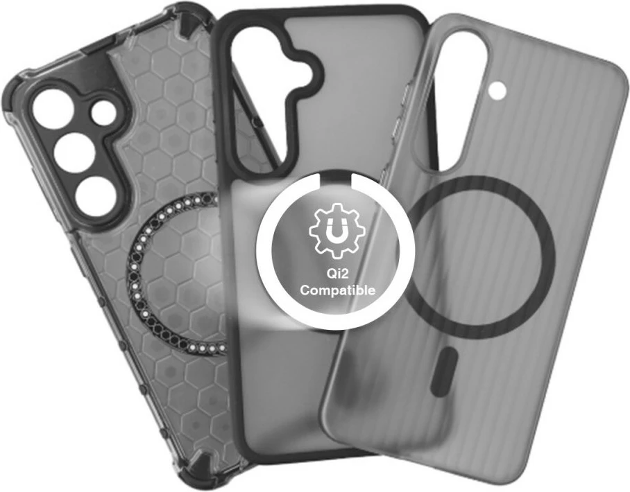 Mbështjellës 4smarts 541405, Samsung Galaxy S25, 15.8 cm, Gri, Transparent