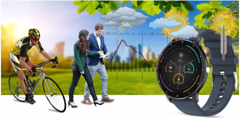 Smartwatch Gravity unisex, zi/kaltër