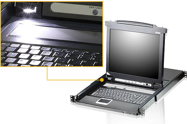 Konsolë KVM për rack ATEN CL5708MW, 17.3" Full HD, 8 porte, QWERTZ (DE), e zezë