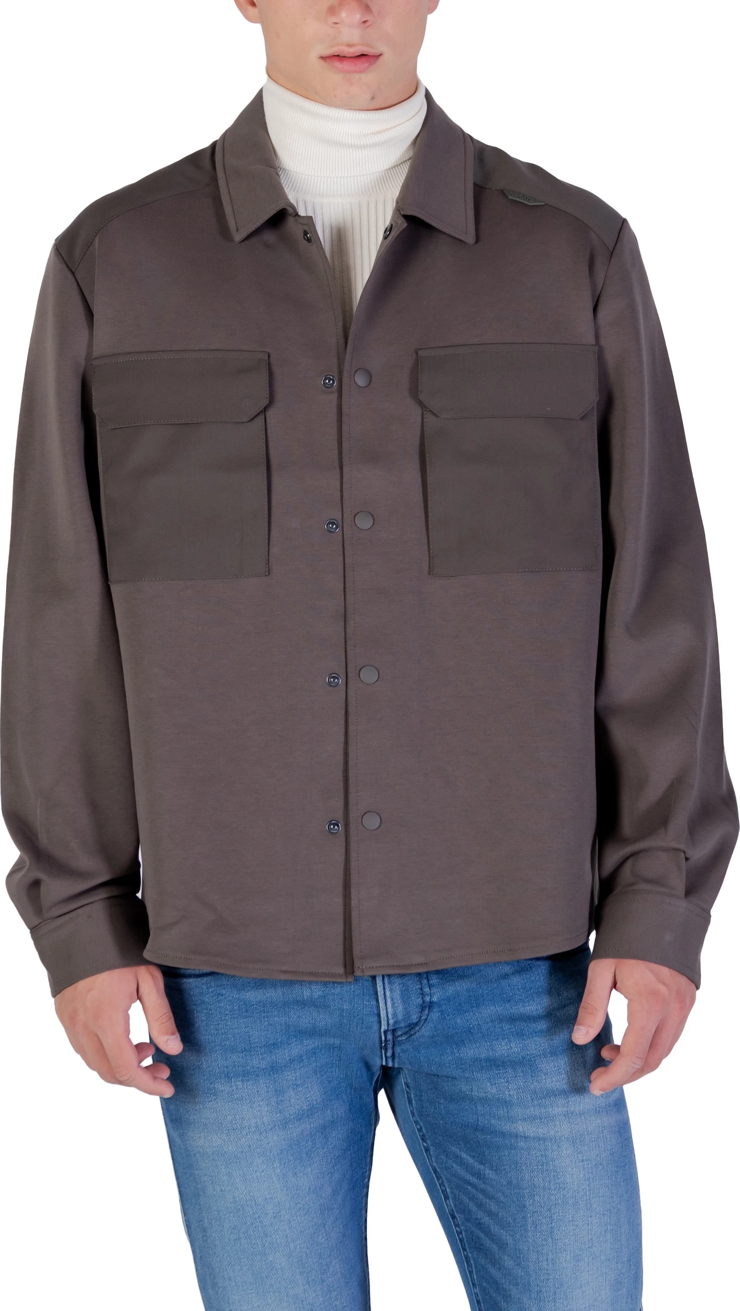 Këmishë për meshkuj Antony Morato MMSL00771-FA150168, e gjelbër e errët