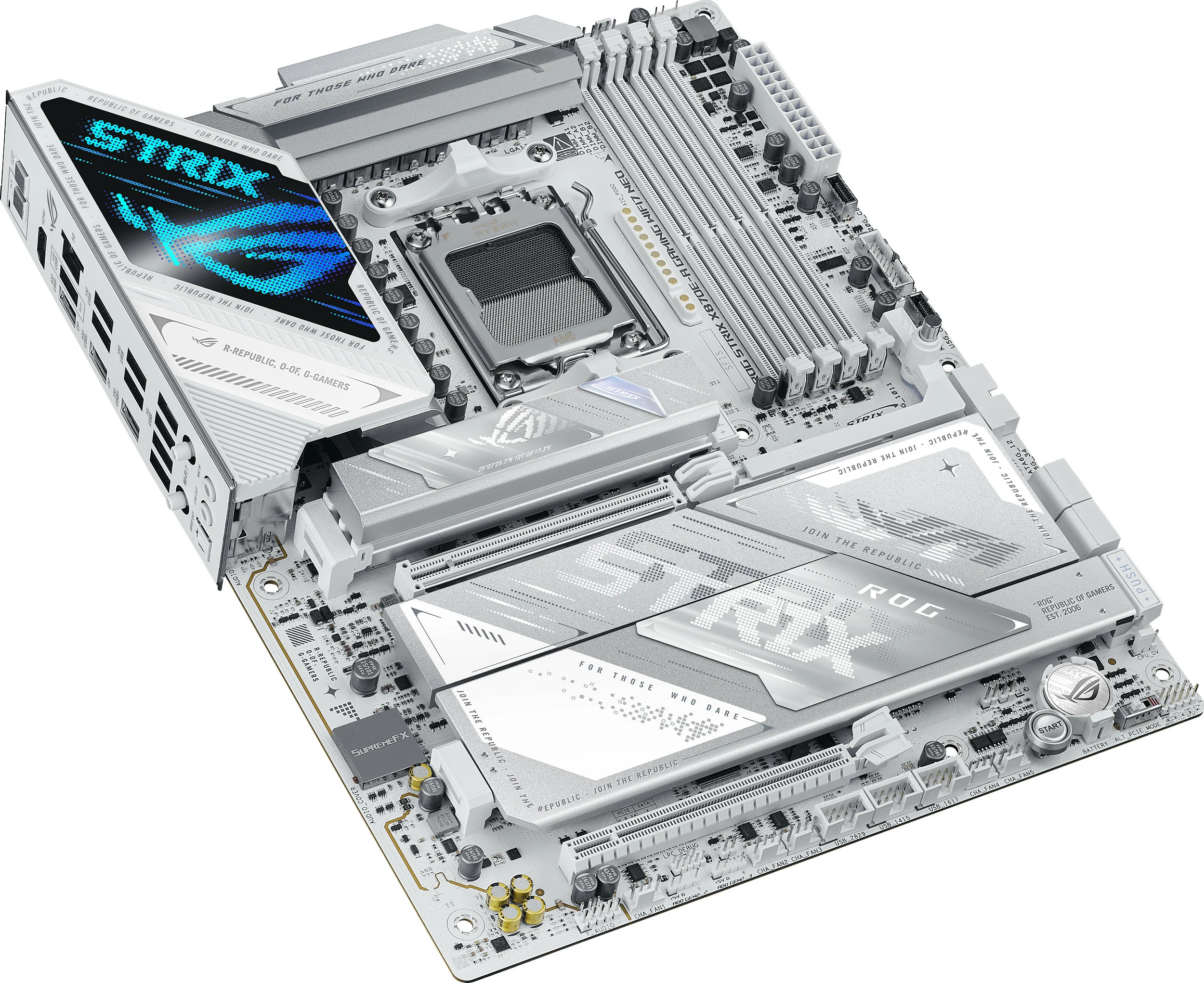 Pllakë amë ASUS ROG STRIX X870E-A Gaming WiFi 7, Socket AM5, DDR5 256GB, ATX, e bardhë