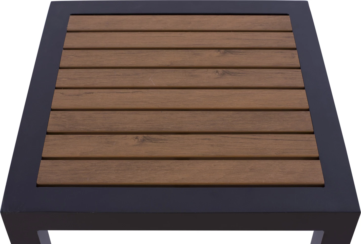 Tavolinë alumini FH5403.02 gri me sipërfaqe Polywood 45Χ45Χ45,5