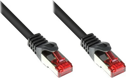 Kabllo rrjeti GoodConnections Alcasa Cat6 S/FTP 0.25m, RJ45, e zezë