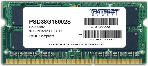 RAM memorie Patriot Memory, 8 GB, 1600 MHz