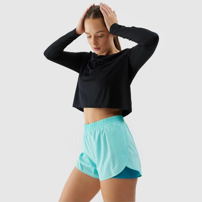 Maicë me mëngë të gjata për femra 4F, e zezë