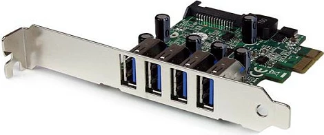 Kartë PCIe StarTech PEXUSB3S4V, 4x USB 3.0/USB 3.2 Gen 1, UASP, SATA Power