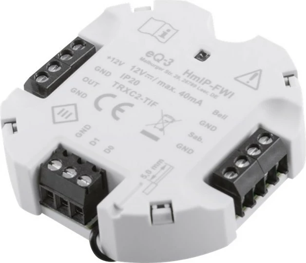 Modul ndërfaqe Homematic IP HMIP-FWI, eQ-3, Wired, e bardhë
