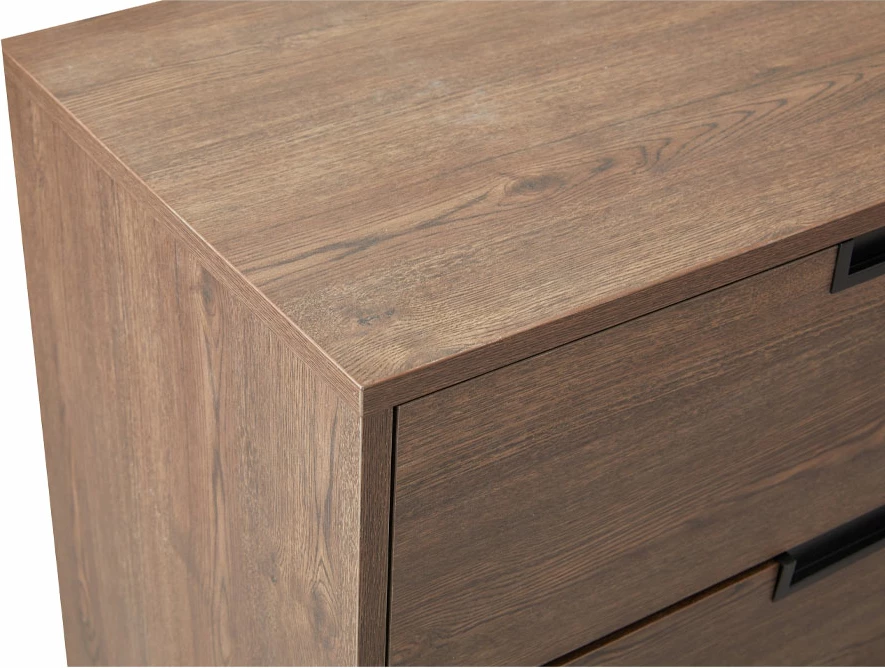 Komodë Nuez me 6 sirtarë, ngjyrë arre, 137x39x83