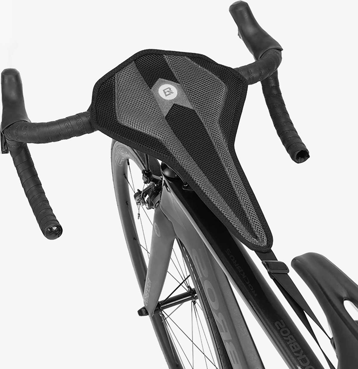 Mbulesë djerse për biçikletë statike Rockbros D61, 43 cm, rrip i rregullueshëm, e zezë/gri