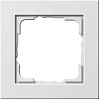 Kornizë për switch/prizë GIRA E2, 1 vend, 80.8x80.8mm, termoplastik, screwless, e bardhë