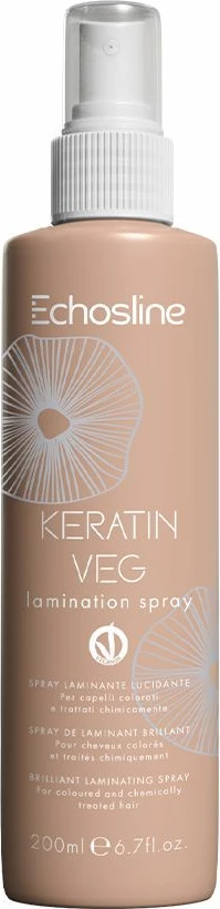 Sprej laminues për flokë ECHOSLINE Keratin Veg për femra, 200ml