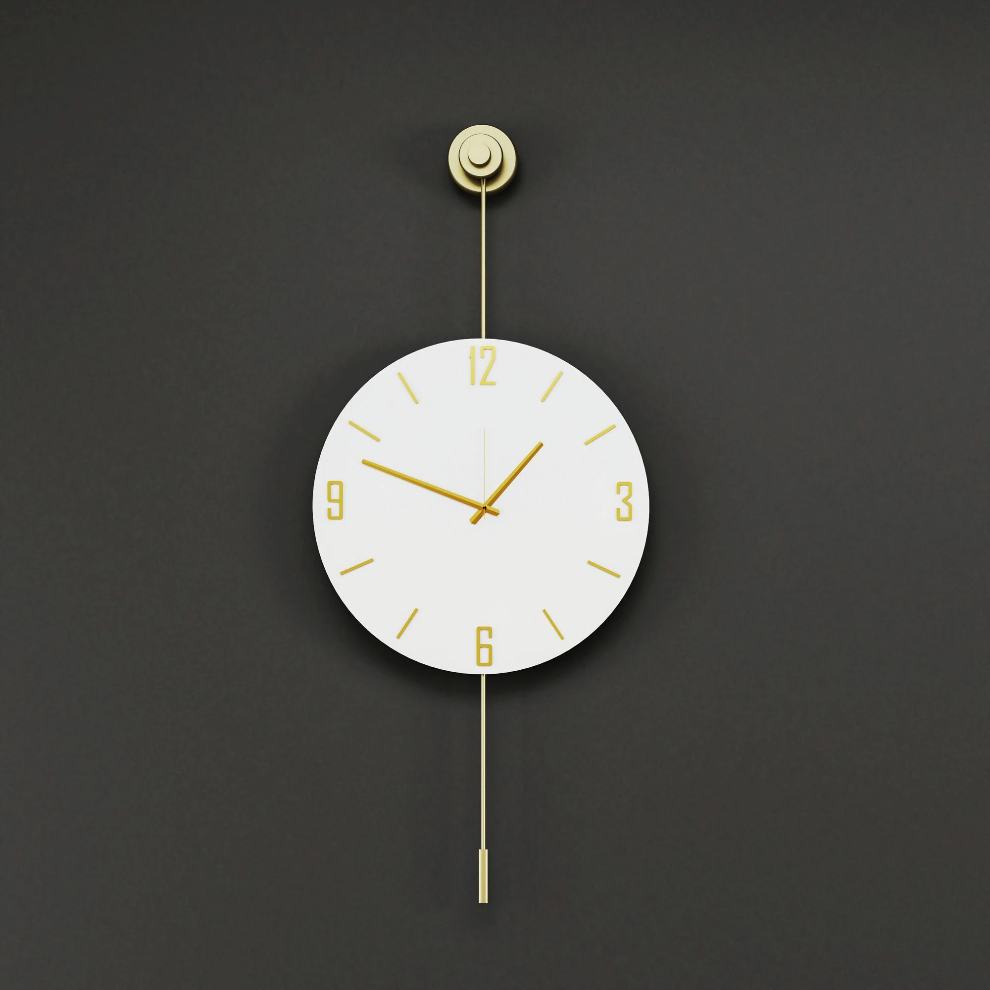 Orë muri dekorative metalike Wallity, Mclock-00115, ngjyrë ari, 37x80x7cm