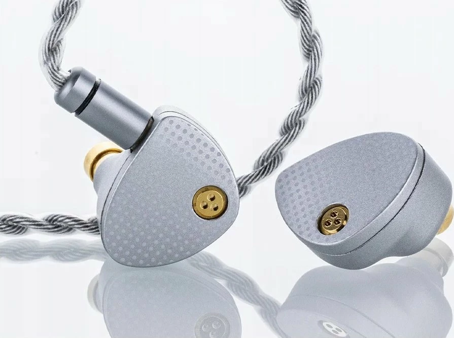 Kufje in-ear Moondrop Aria 2, 3.5mm, 0.78mm 2-pin, 1.2m, semi-open, 33Ω, argjendtë/gri